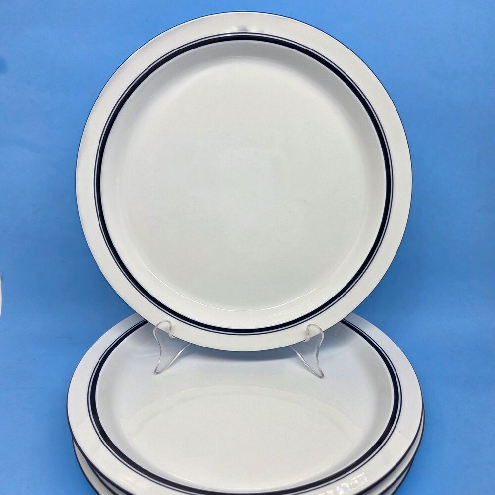 Dansk Bistro Christianhavn Blue 10 3/8" Dinner Plates Portugal Bundle of 4